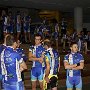 I preparativi per la foto di squadra